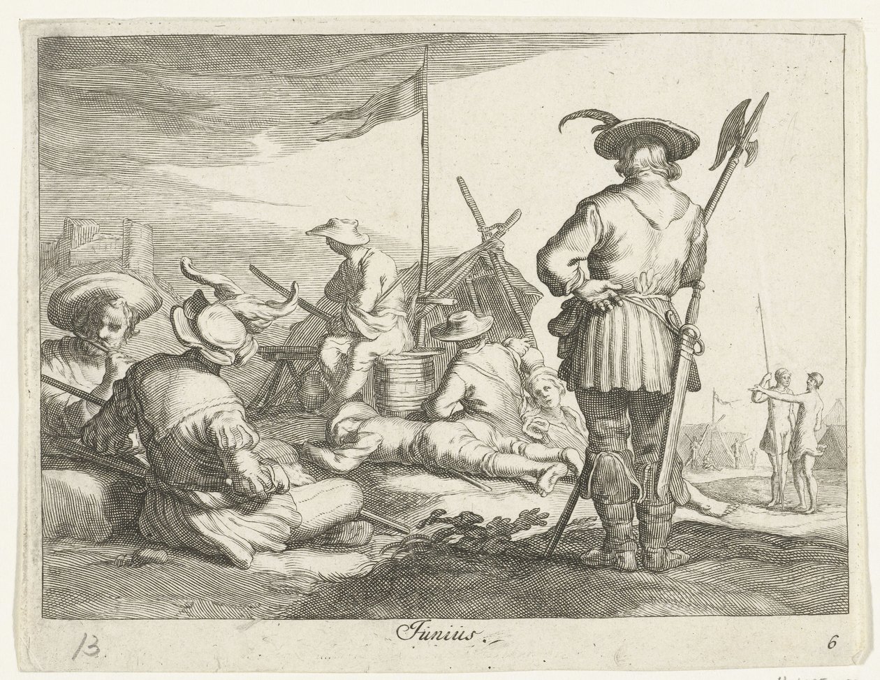 O mês de Junho
Junius (título sobre o objecto)
Meses do Ano (título da série) de Frederick Bloemaert