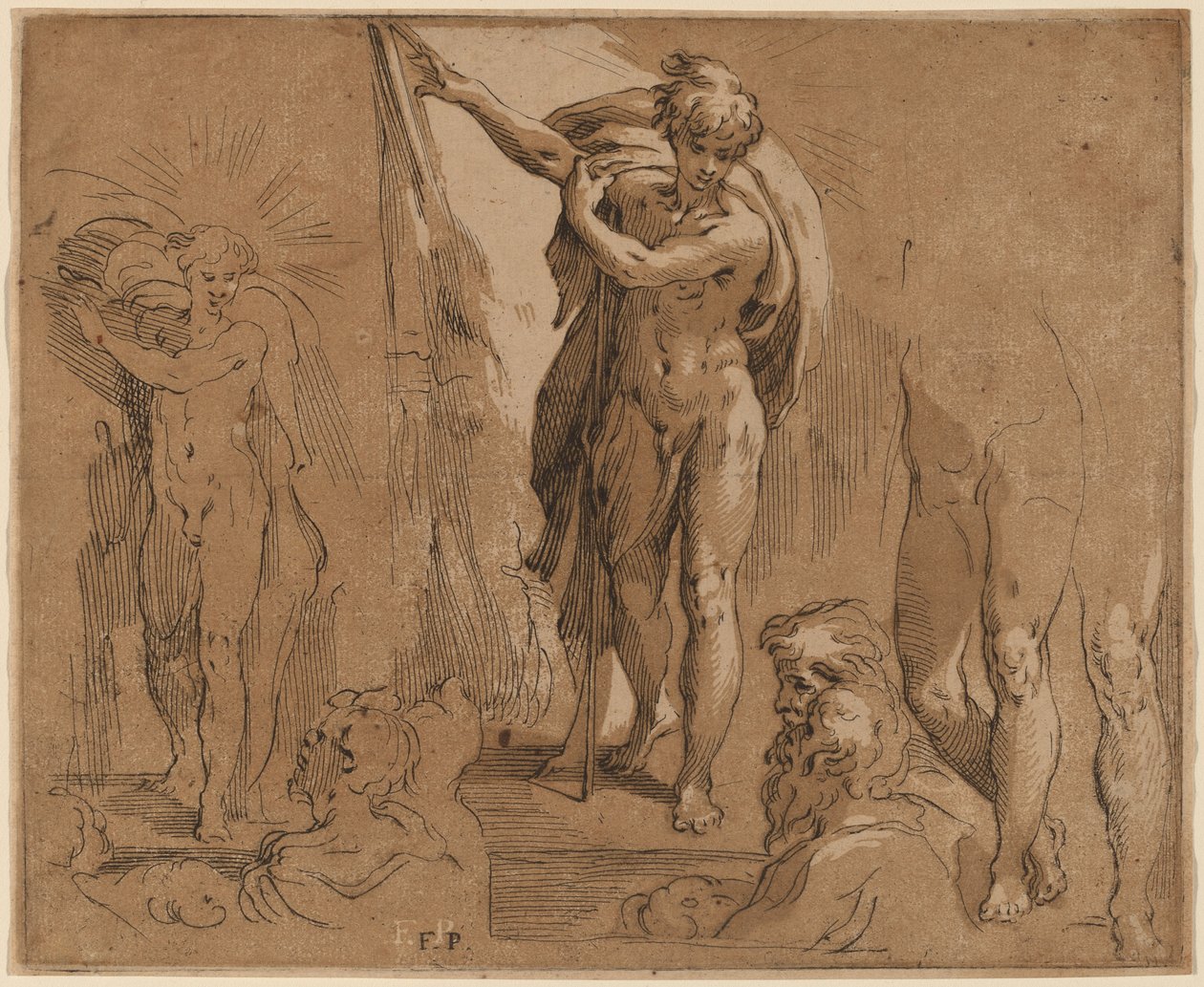 São João Batista de Frederick Bloemaert after Parmigianino