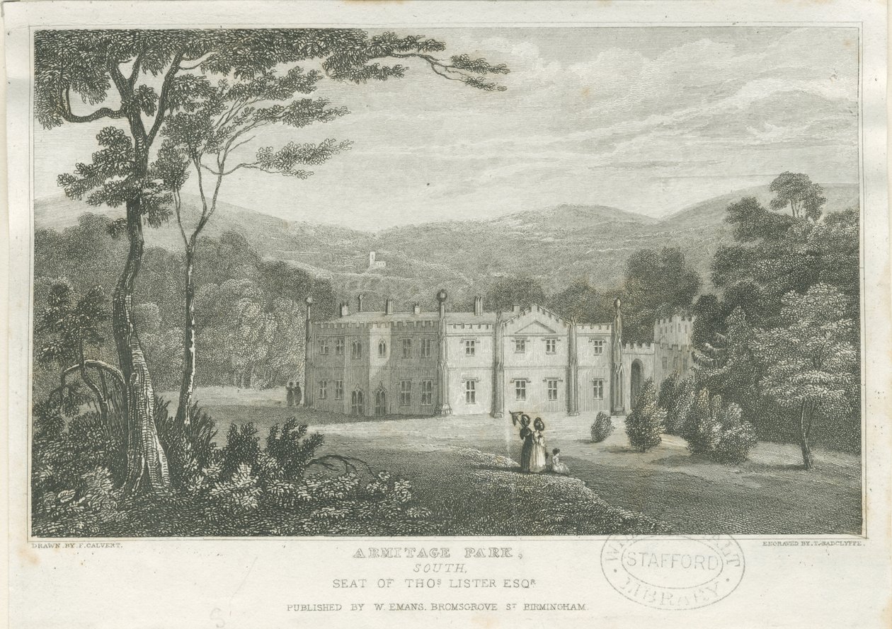Armitage Park: gravura, nd [c 1830] de Frederick Calvert