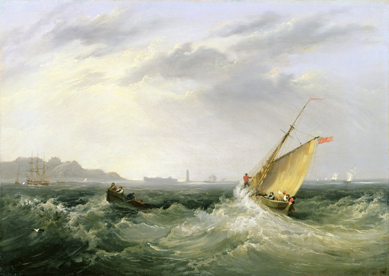 Cheshire na foz do rio Mersey, 1838 (para par, ver 257064) de Frederick Calvert