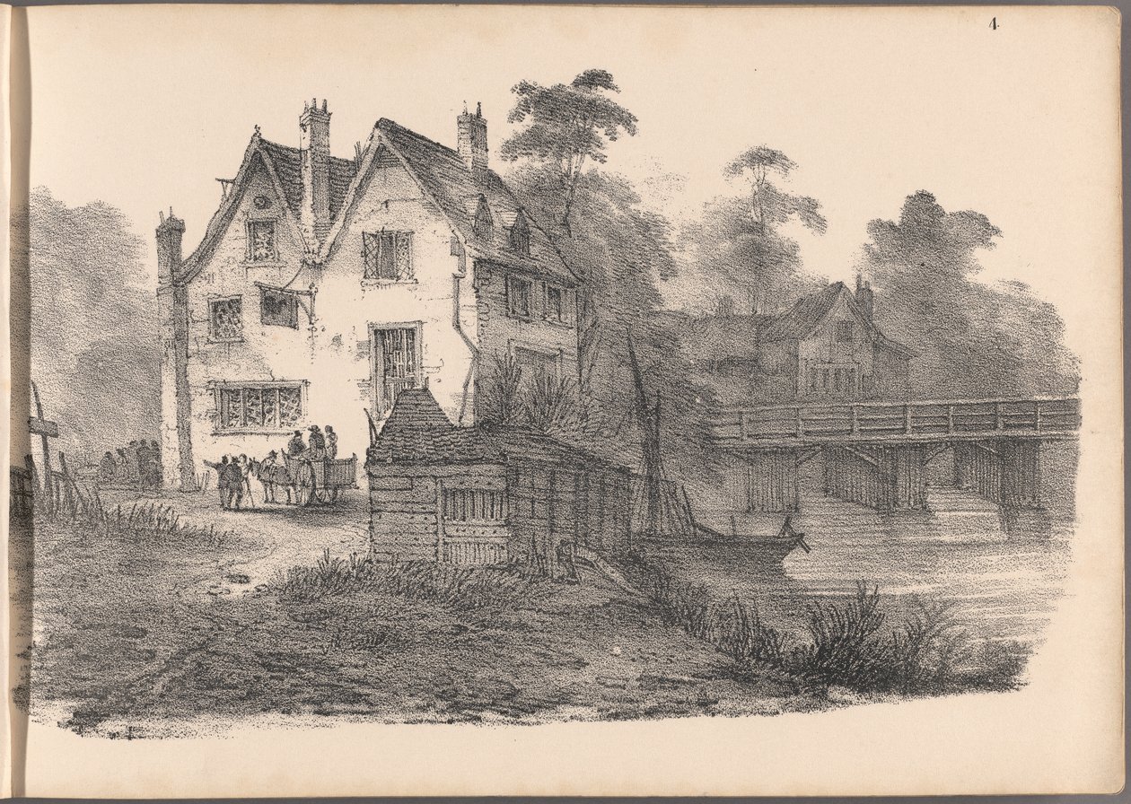 Um dos Sessenta Esboços da Série A de Casas de Campo. Londres, 1825. de Frederick Calvert