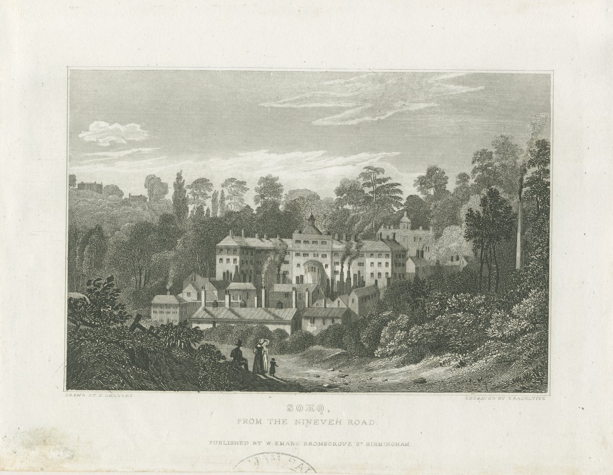 Soho Manufatura da Estrada Ninevah: gravura em aço, nd [c 1830] (imprimir) de Frederick Calvert