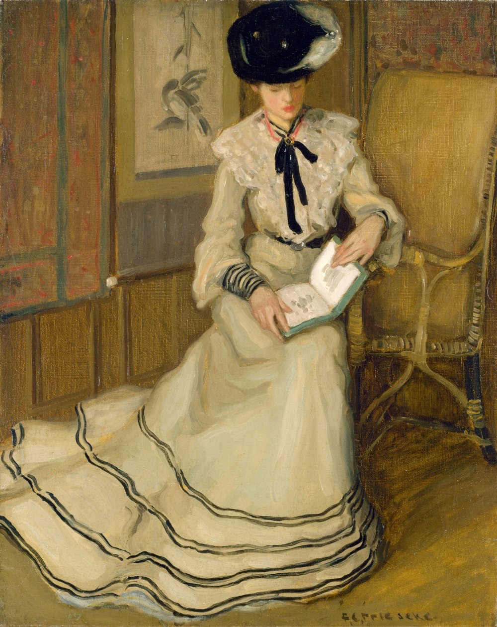 Menina lendo, c.1903-04 de Frederick Carl Frieseke