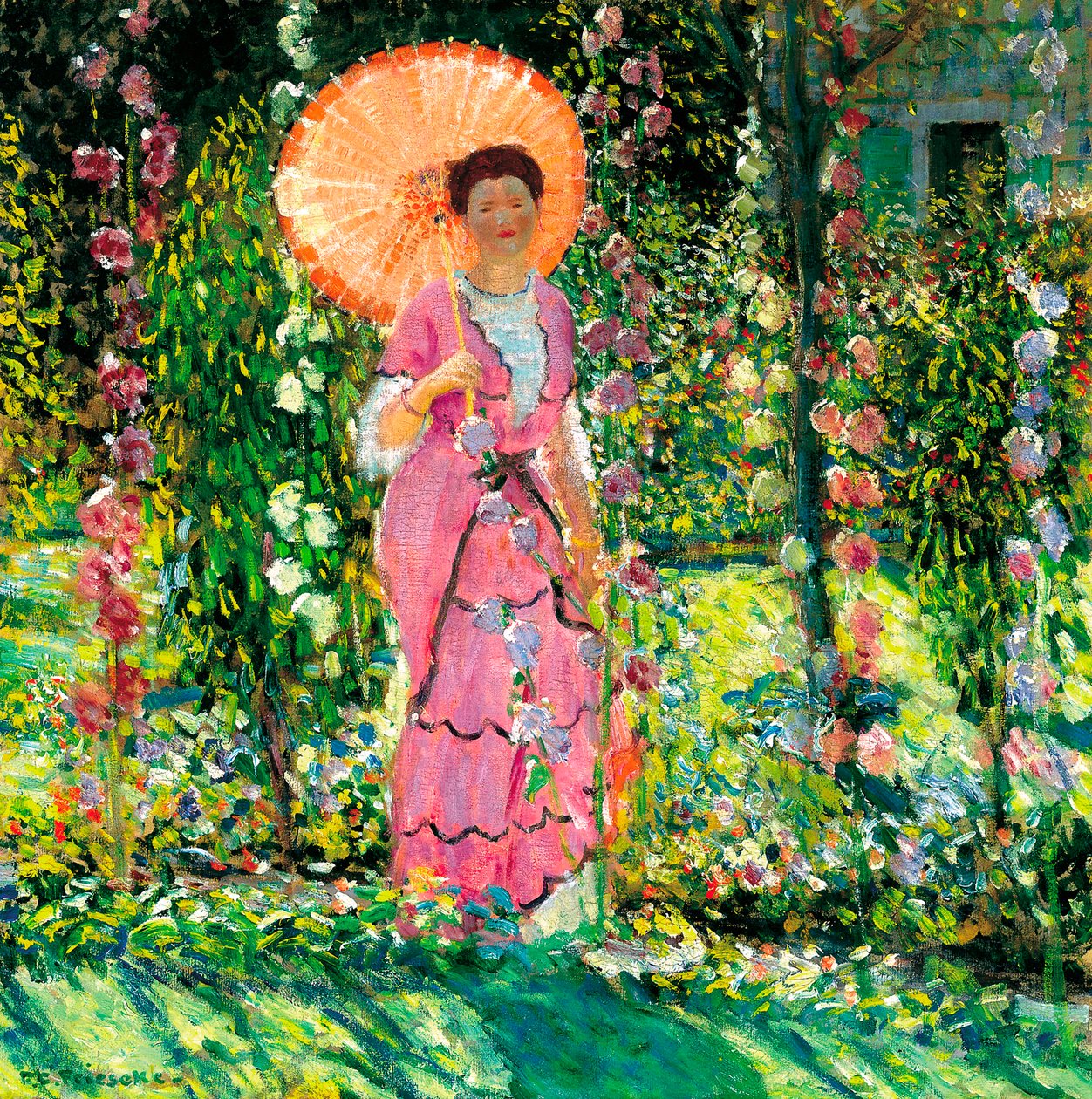 Hollyhocks, c. 1912 de Frederick Carl Frieseke
