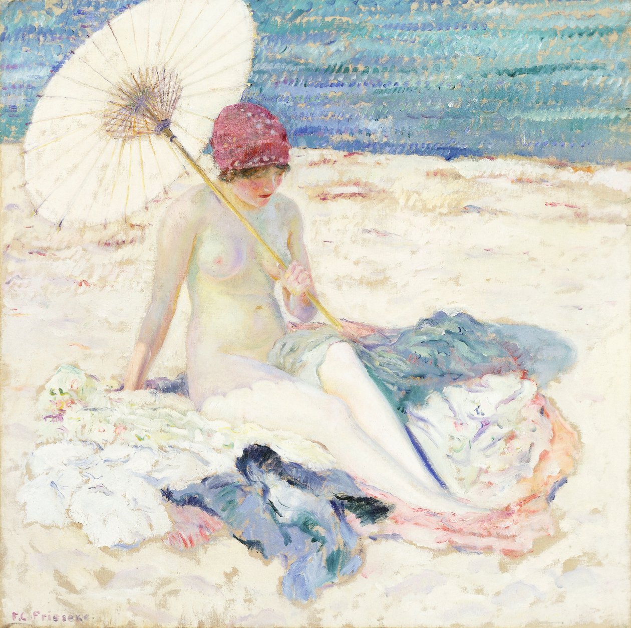 Na praia de Frederick Carl Frieseke