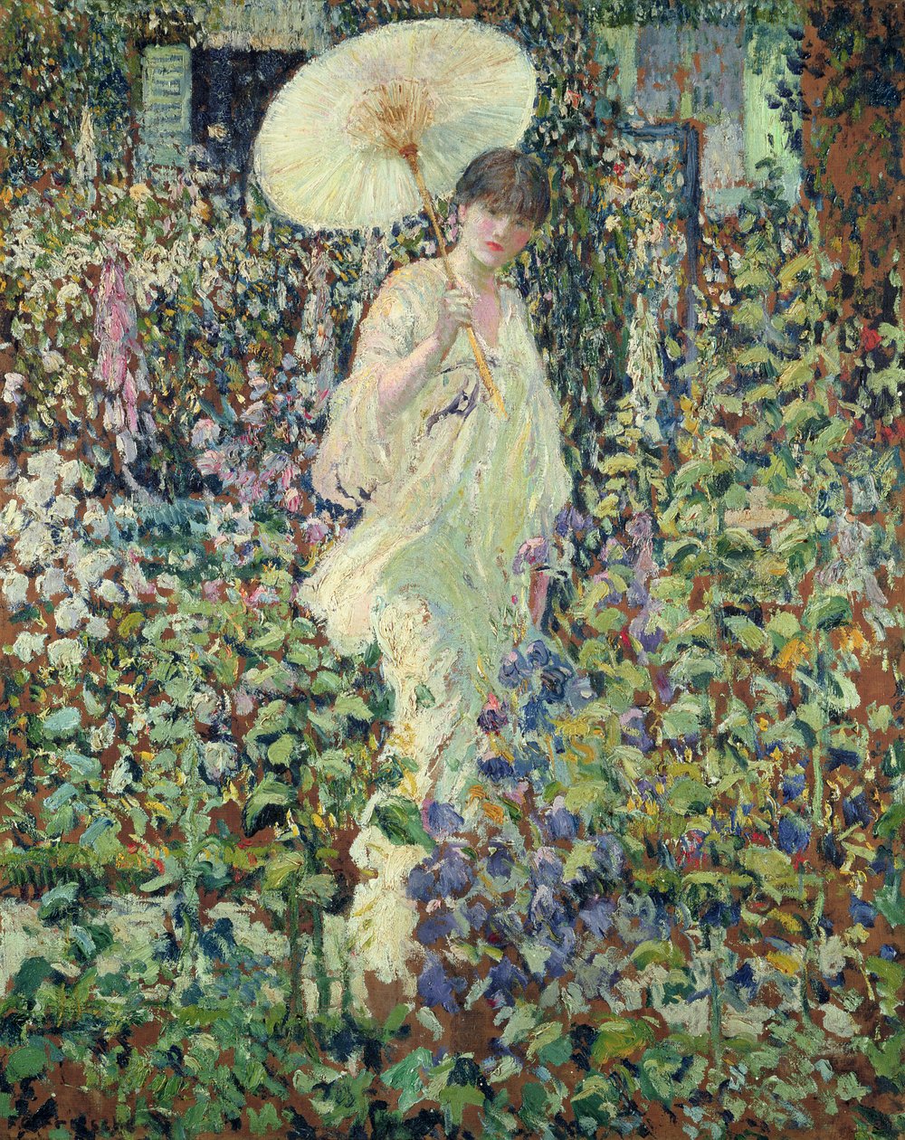 Sol e Vento (óleo sobre tela) de Frederick Carl Frieseke