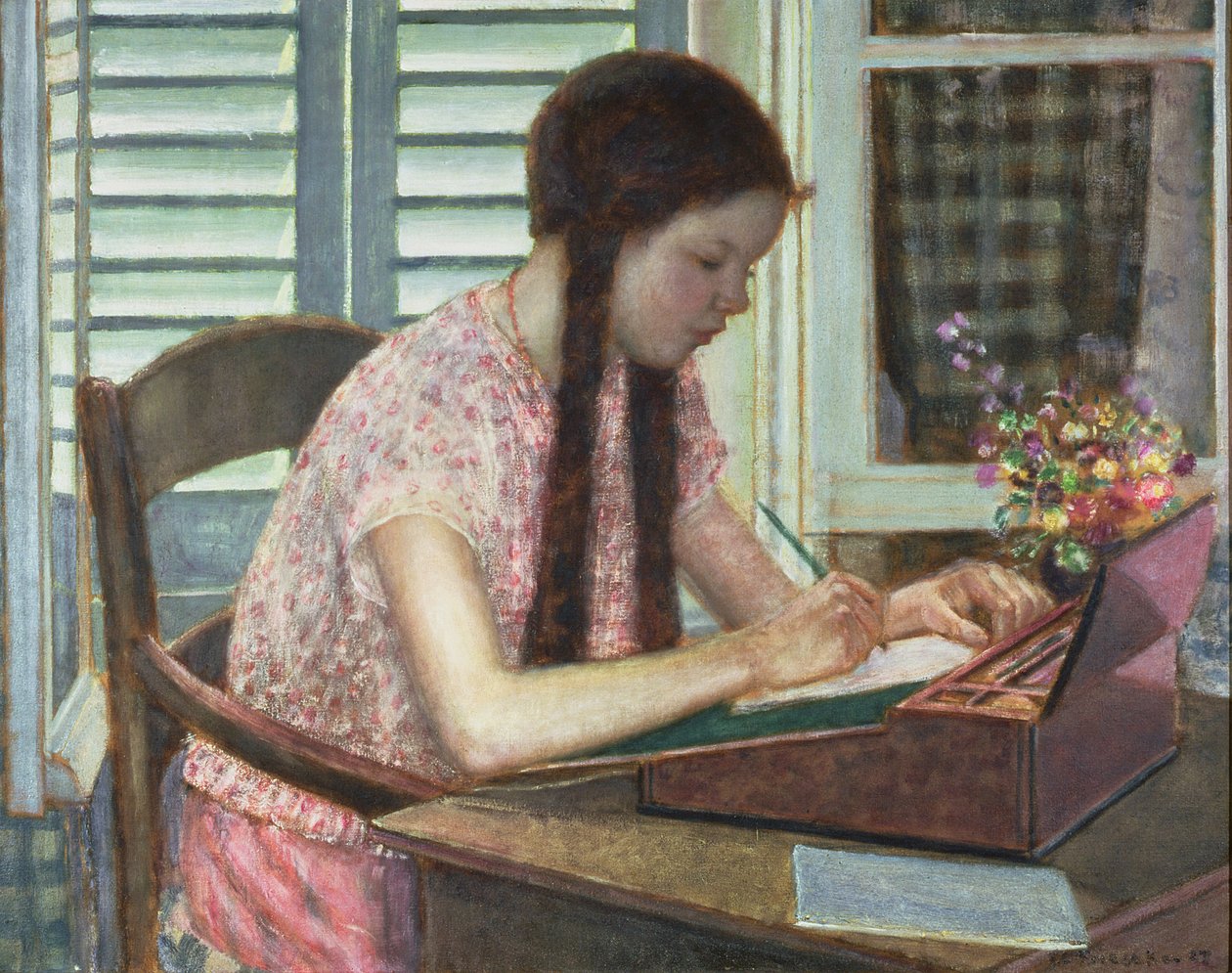 A filha dos artistas, 1927 de Frederick Carl Frieseke