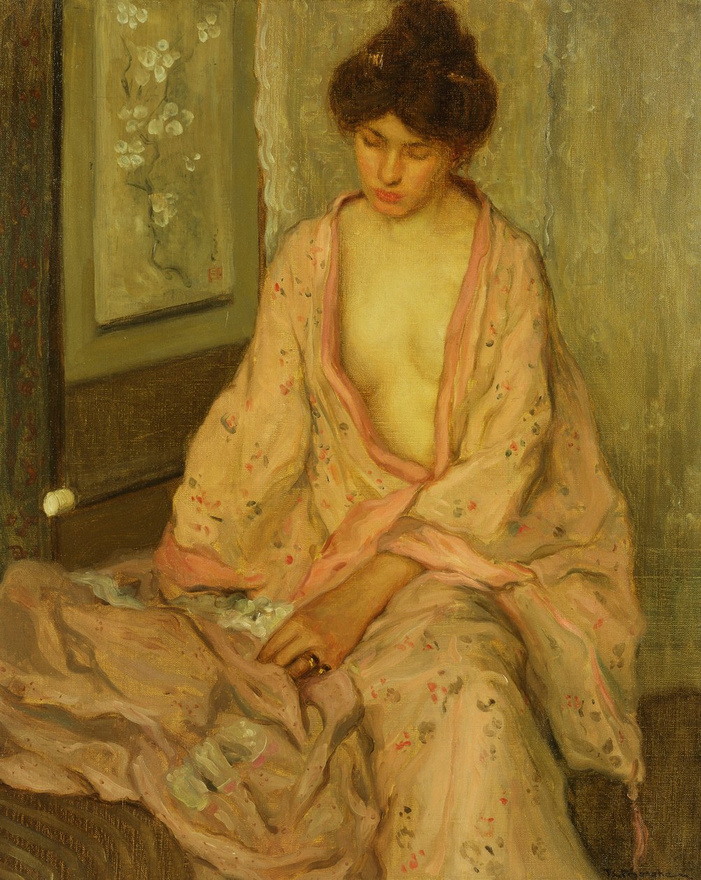 O quimono rosa de Frederick Carl Frieseke