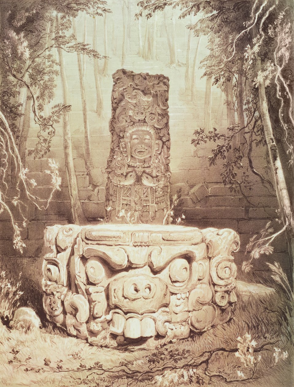 Templo Maia, Honduras de Frederick Catherwood