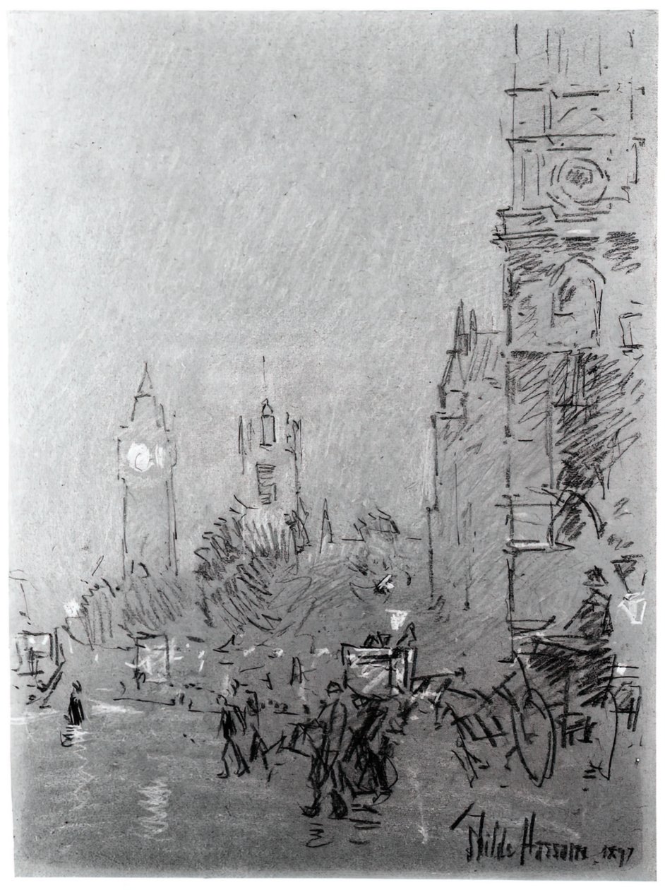 Londres, noite, 1897. de Frederick Childe Hassam