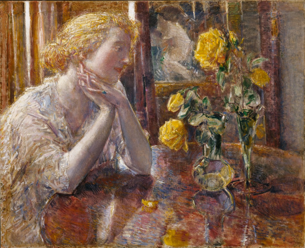 Marechal Niel Roses, 1919. de Frederick Childe Hassam