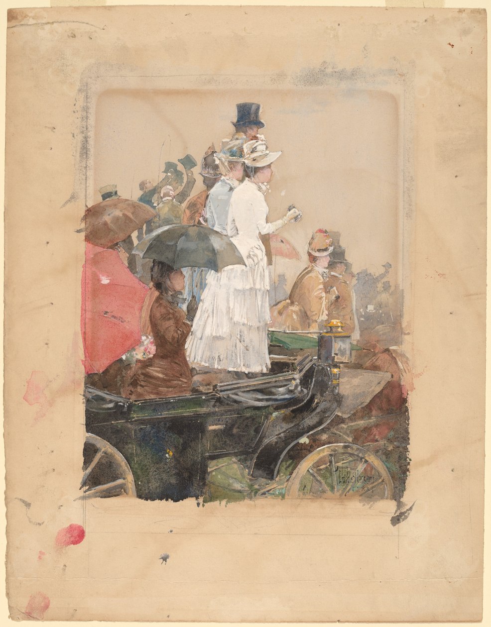 Espectadores no Grande Prêmio de 1888. de Frederick Childe Hassam