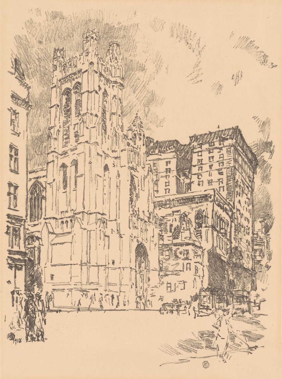 St. Thomas, Nova York, 1918. de Frederick Childe Hassam