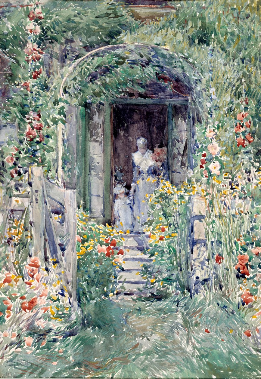 O jardim em sua glória, 1892. de Frederick Childe Hassam