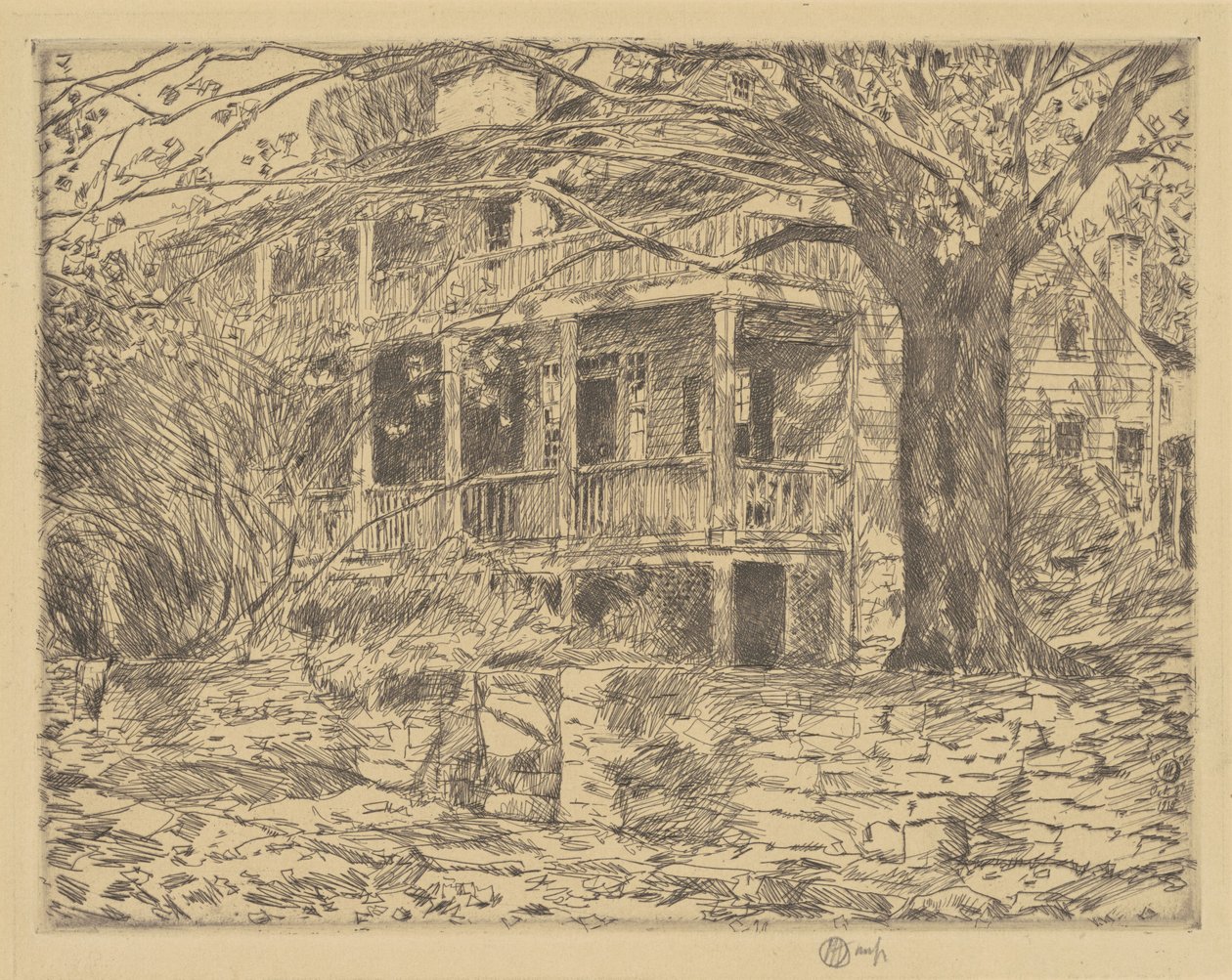 A Casa Velha, Cos Cob, 1915. de Frederick Childe Hassam