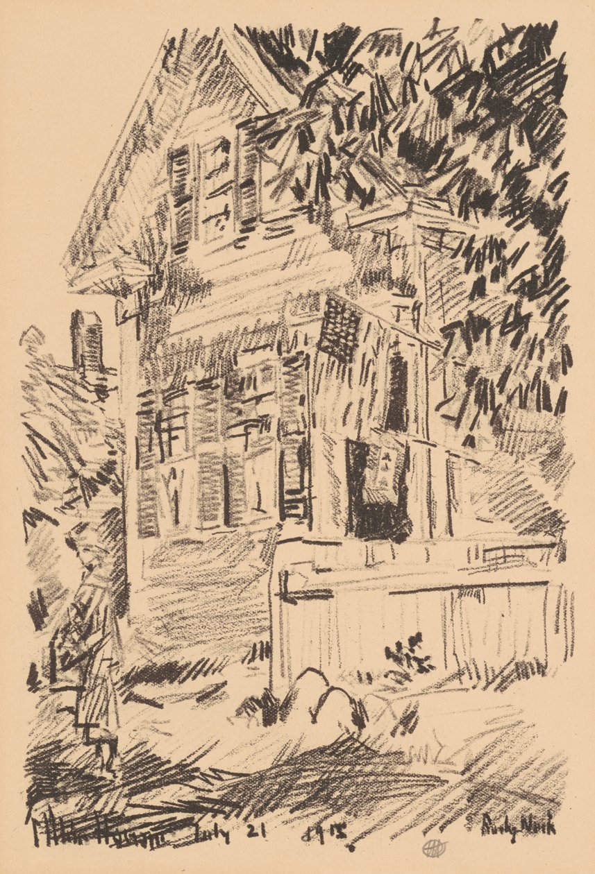 A bandeira de serviço, 1918. de Frederick Childe Hassam