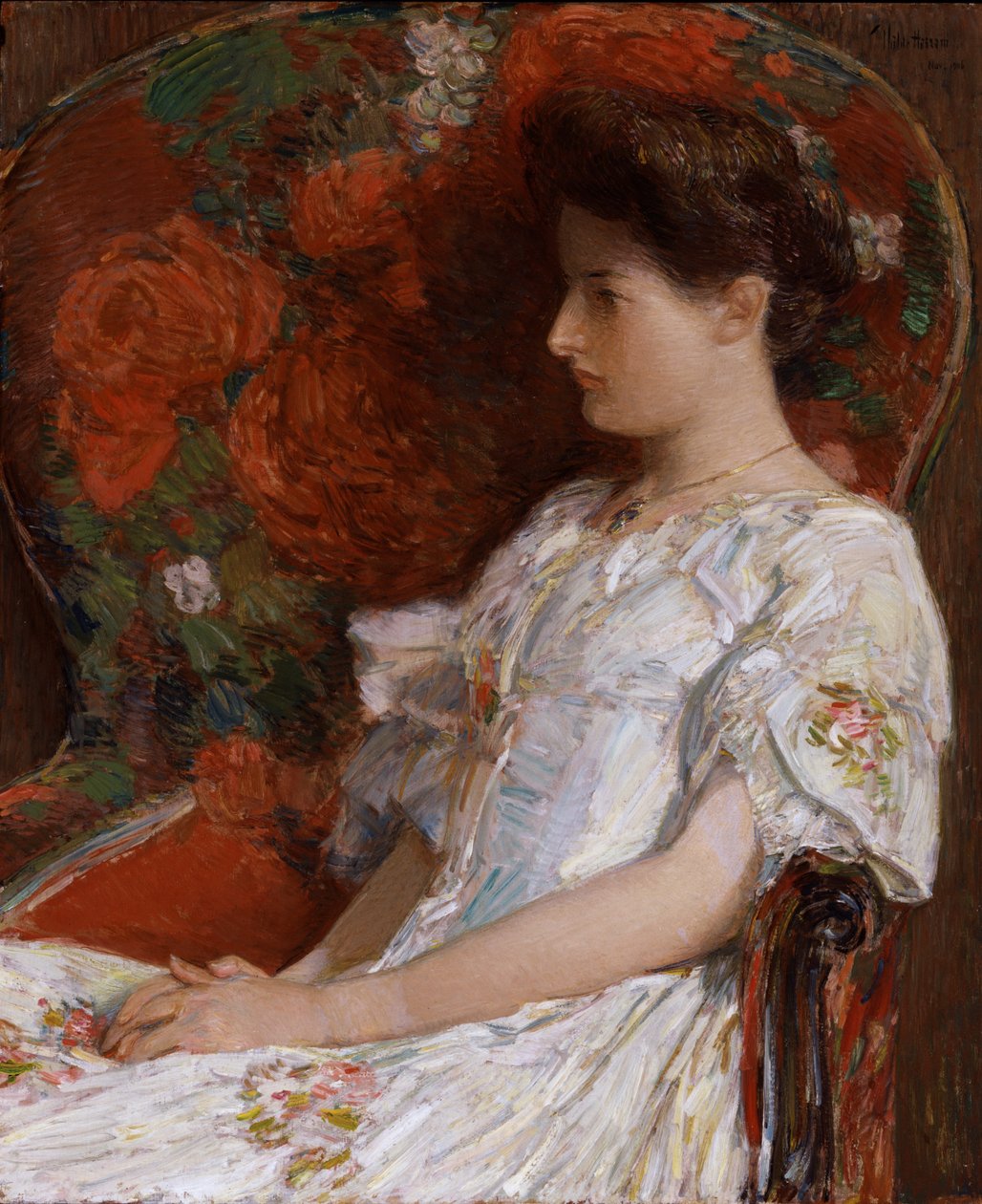 A cadeira vitoriana, 1906. de Frederick Childe Hassam