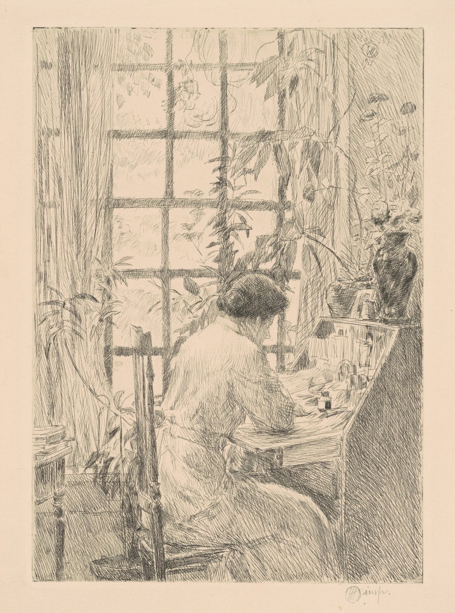 A Escrivaninha, 1915. de Frederick Childe Hassam