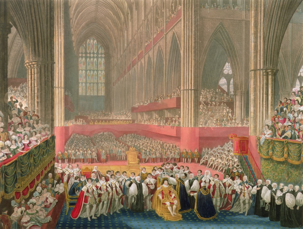 A coroação de George IV na abadia de Westminster 1824 de Frederick Christian Lewis