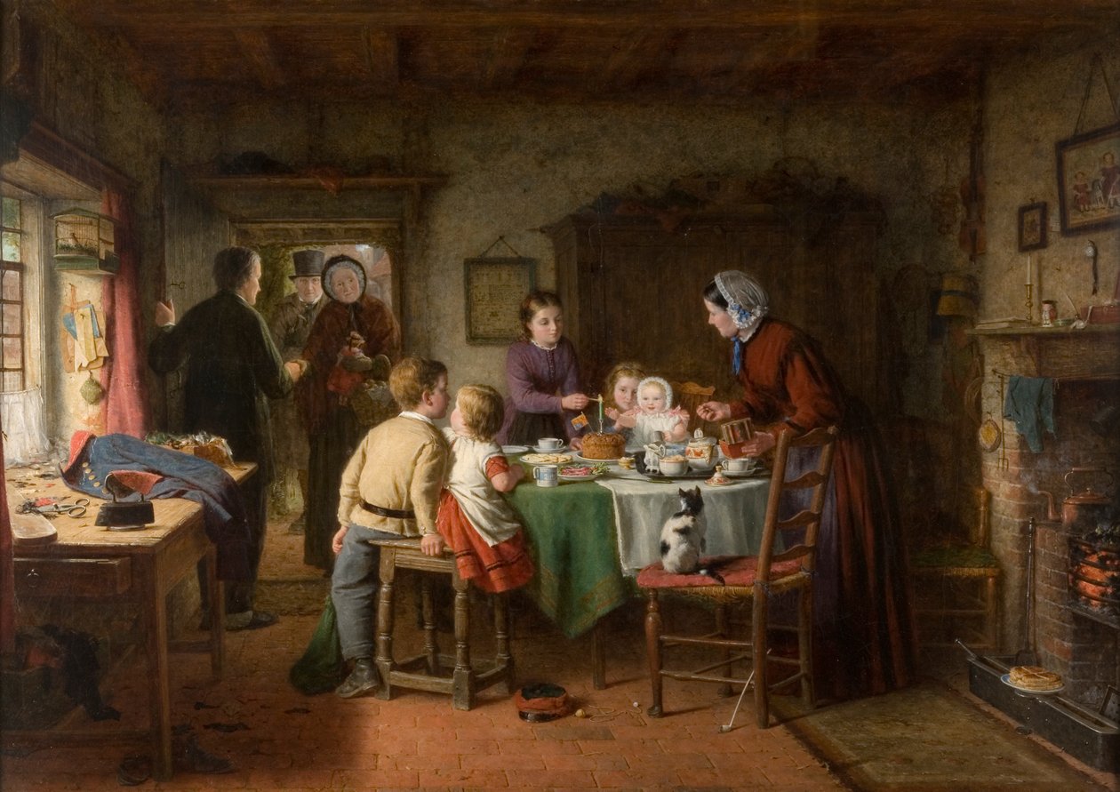 Aniversário do bebê, 1867 de Frederick Daniel Hardy