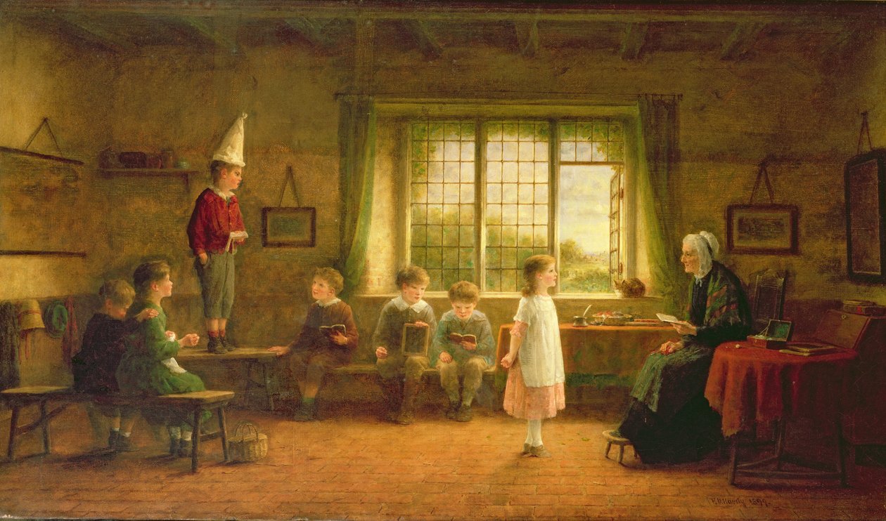 A escola da dama, s.e d. 1899 de Frederick Daniel Hardy