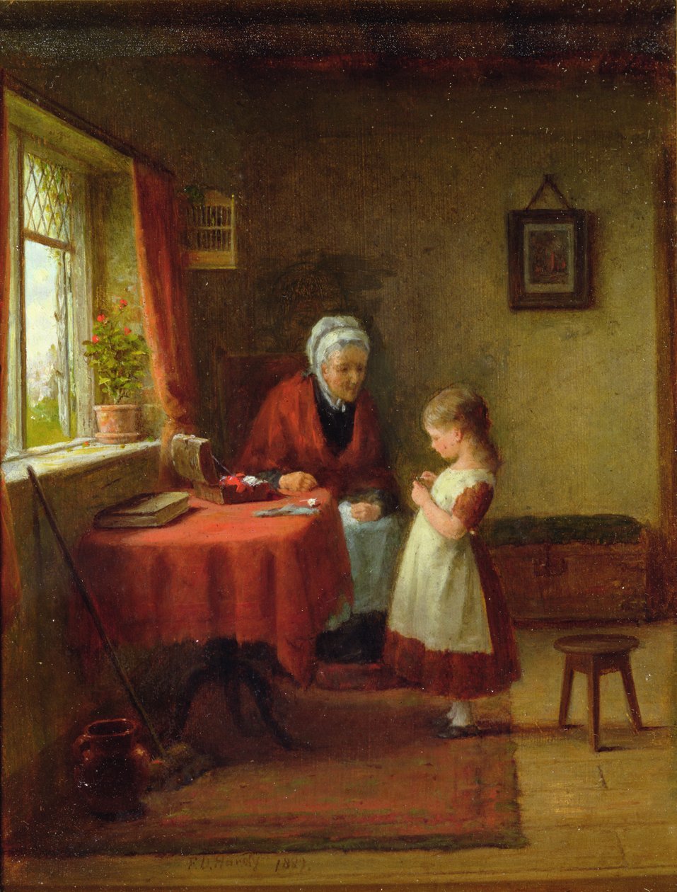 A Primeira Aula de Costura de Frederick Daniel Hardy