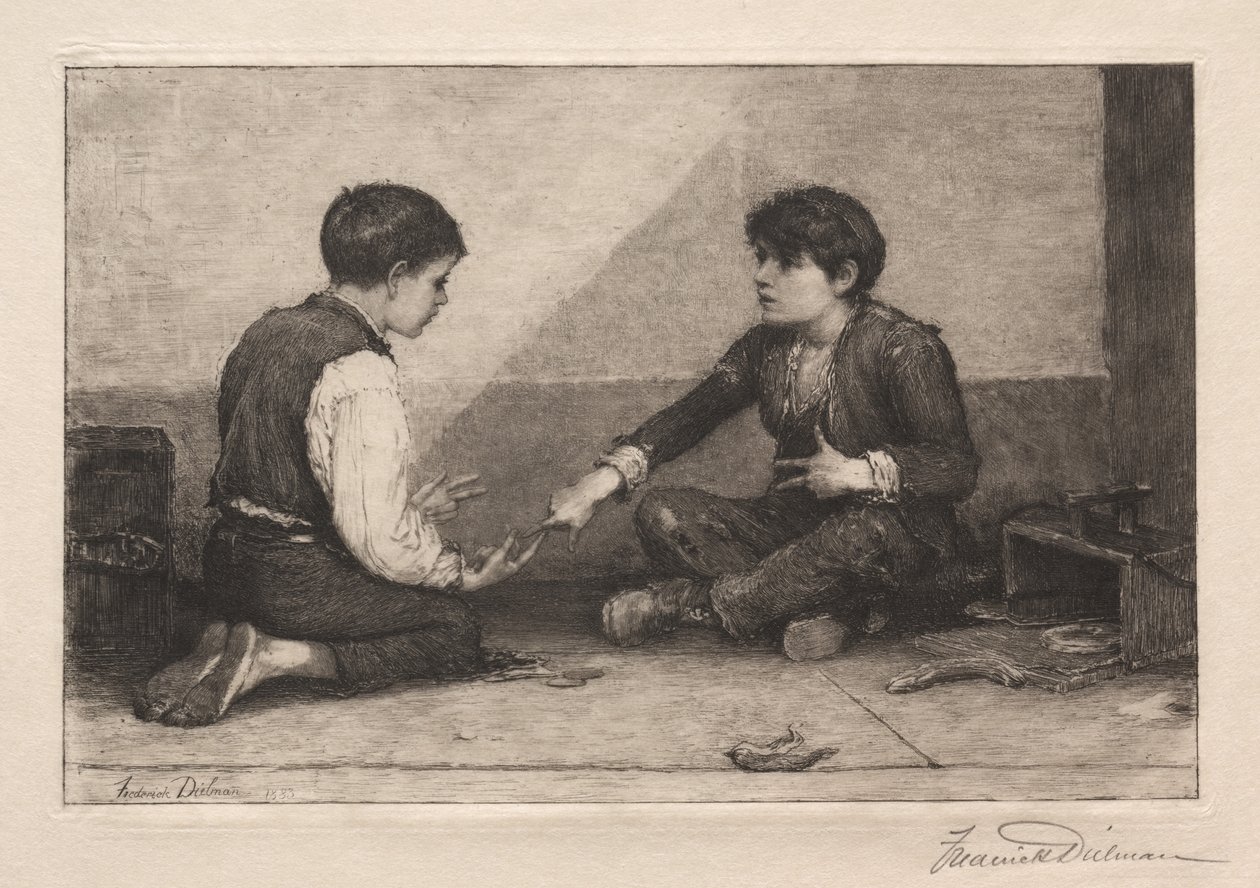 Os jogadores Mora, 1883. de Frederick Dielman