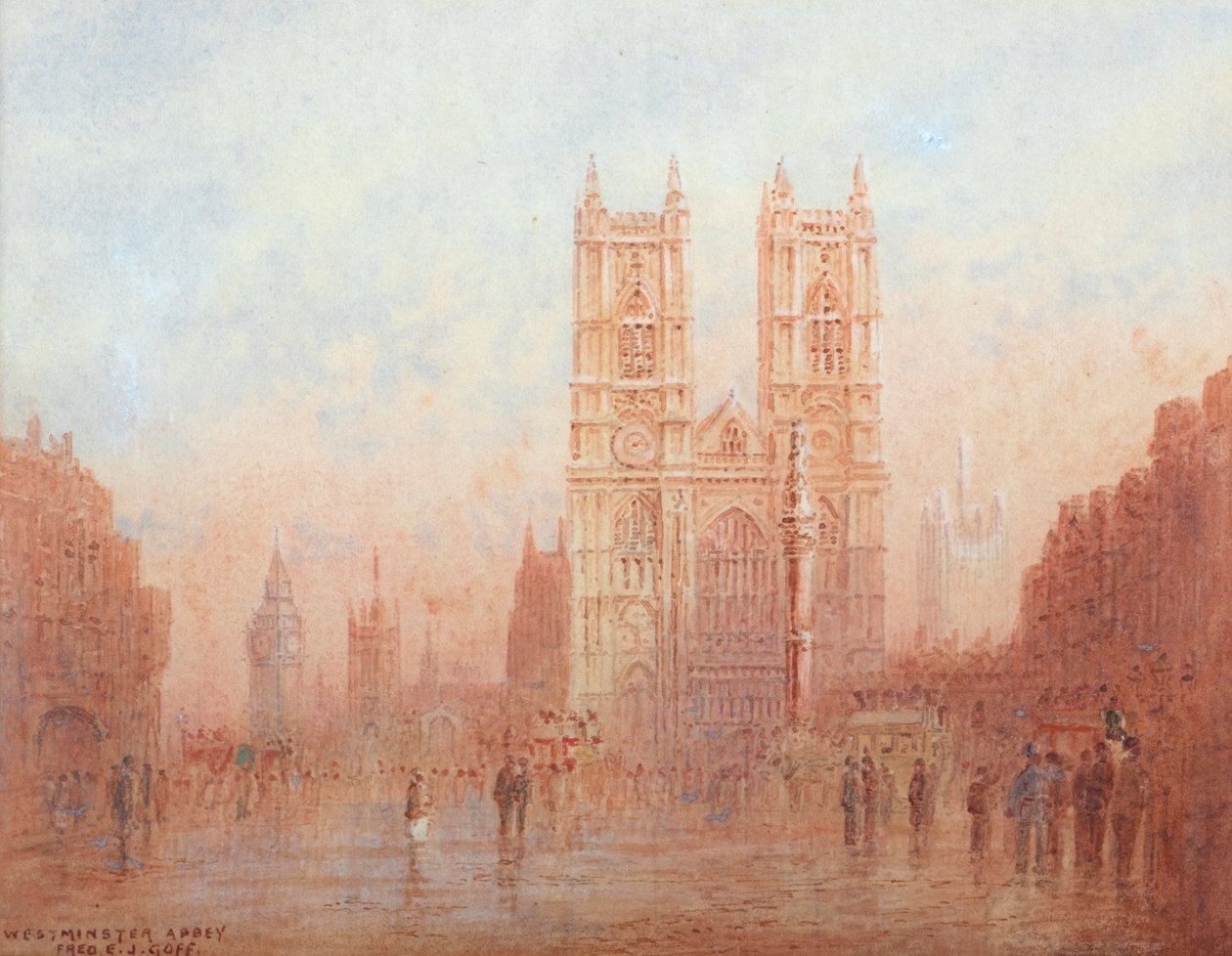 Abadia de Westminster (aguarela) de Frederick E.J. Goff