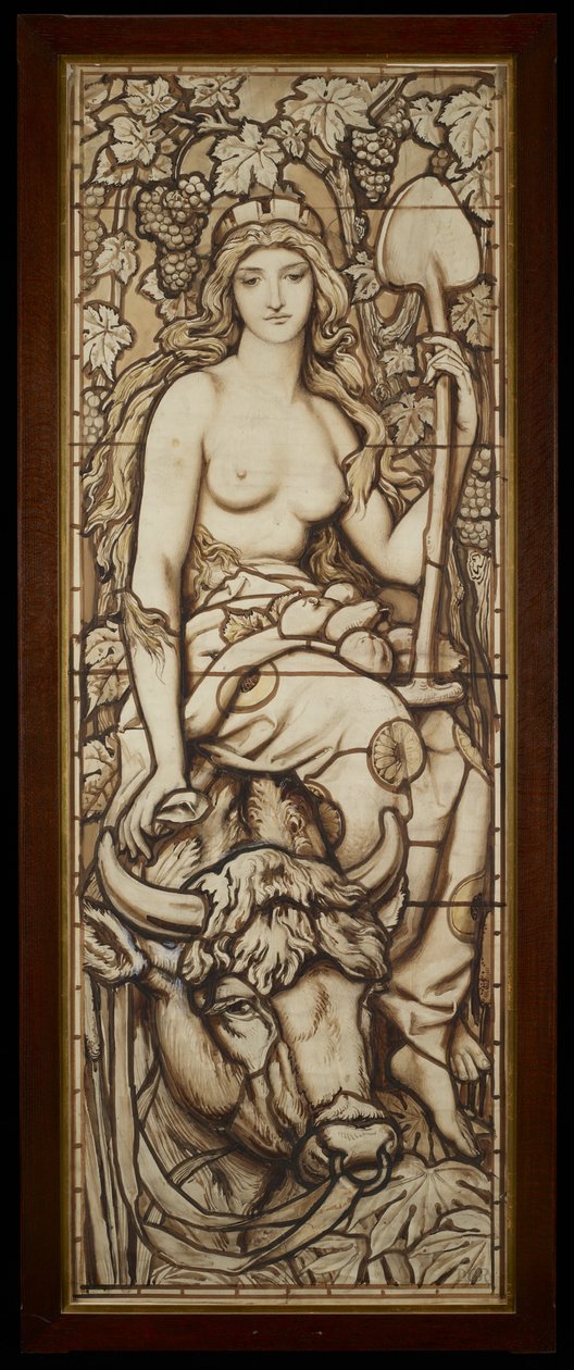 Terra, da série Os quatro elementos, c.1888-89 (caneta e tinta com lavagem sobre lápis sobre papel) de Frederick G. Smith