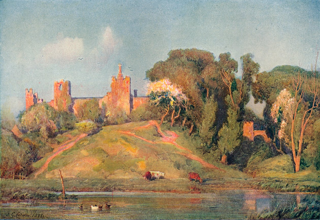 Um antigo forte em Suffolk, c1899 de Frederick George Cotman