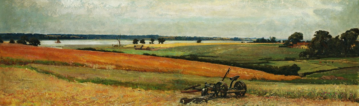 Feno de carregamento, o estuário de Stour de Frederick George Cotman
