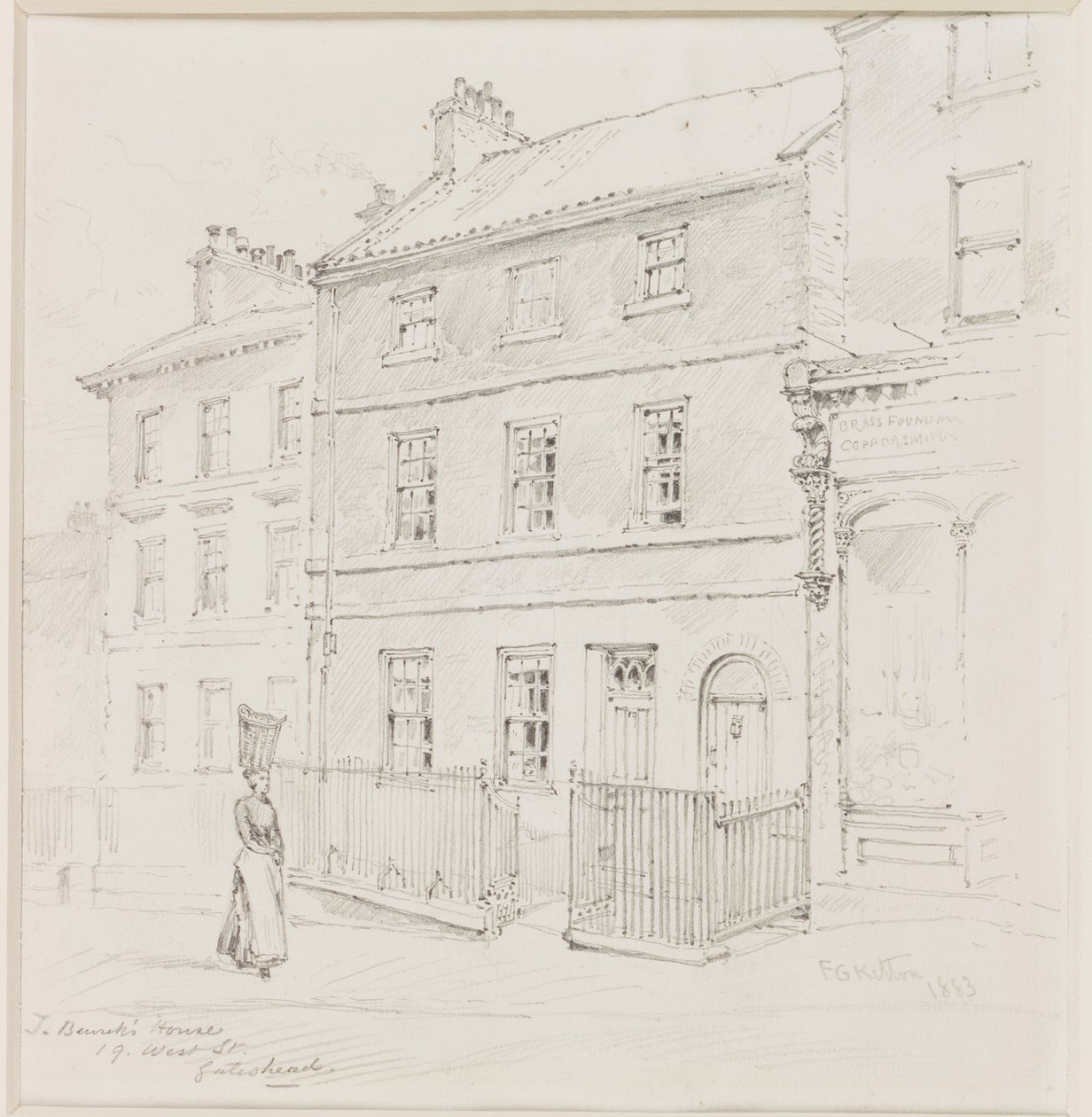 Casa de Thomas Bewick, West St., Gateshead de Frederick George Kitton