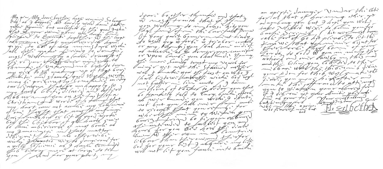 Carta de Elizabeth I, rainha da Inglaterra, a James VI da Escócia, c1588 1865. de Frederick George Netherclift
