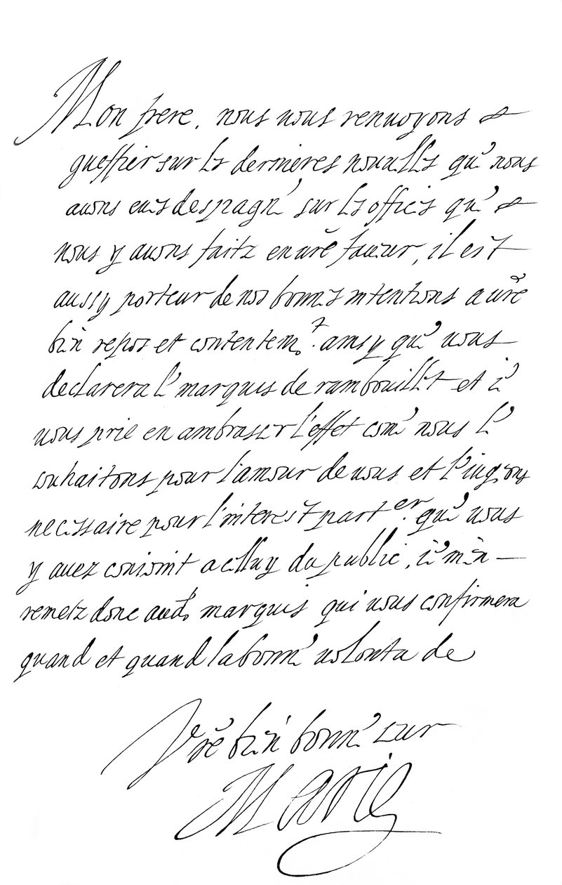 Carta de Marie de Médici ao duque de Savoie, final do século XVI - início do século XVII, 1865. de Frederick George Netherclift