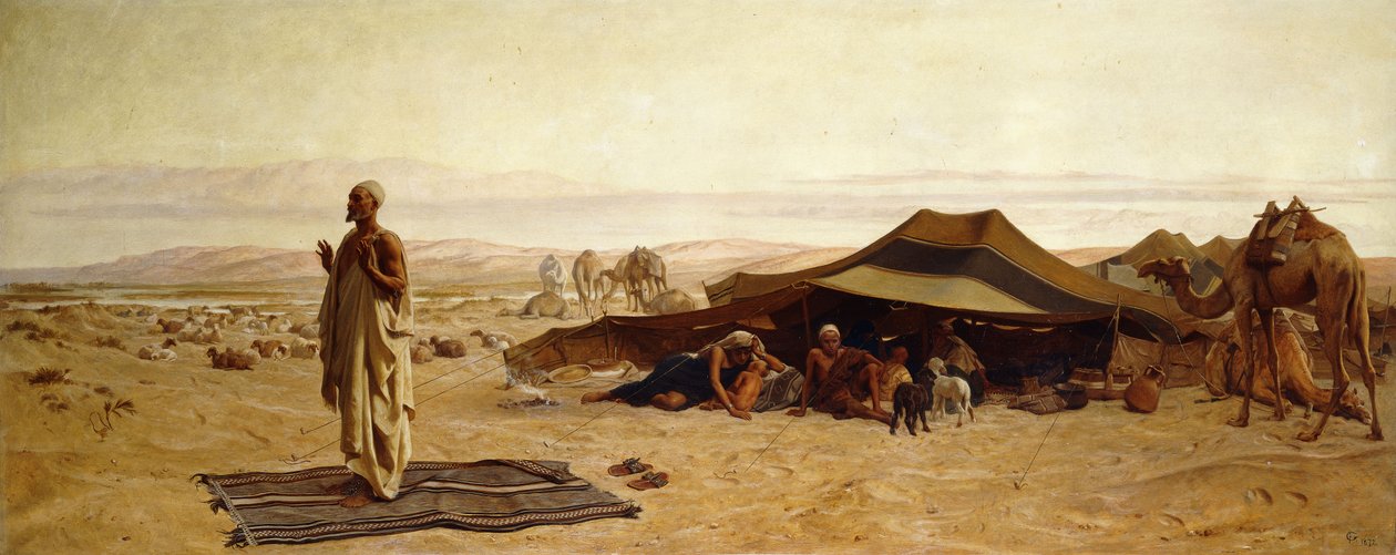 O Chefe da Casa em Oração, 1872 de Frederick Goodall