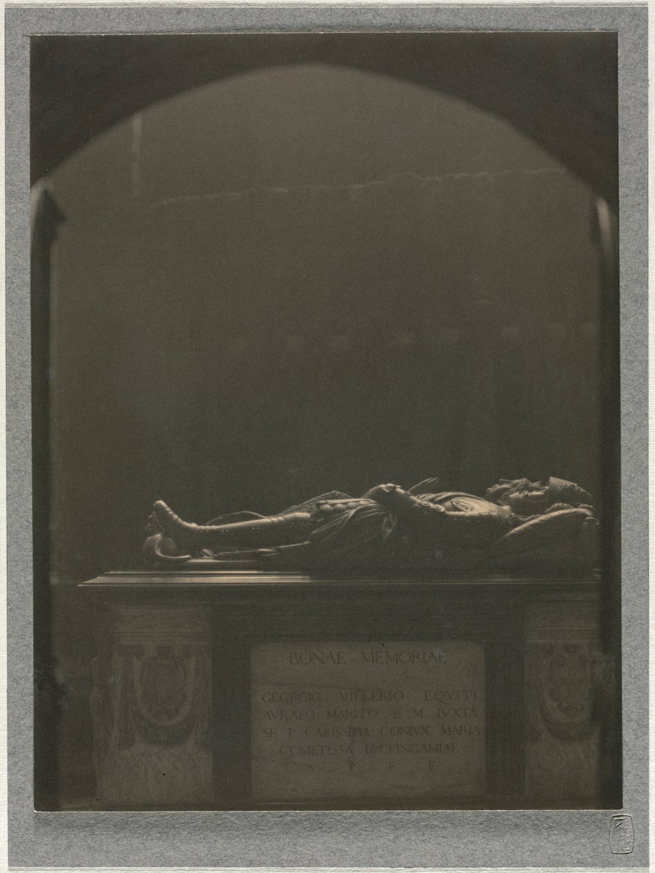 Abadia de Westminster, Tumba de Sir Georges Villiers d. 1605, c. 1900. de Frederick Henry Evans