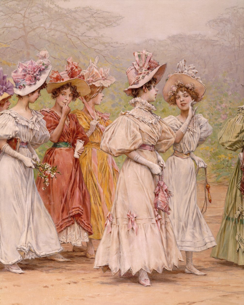 A Promenade (óleo sobre tela) de Frederick Hendrick Kaemmerer