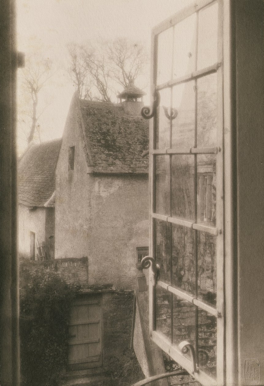 De uma janela em Kelmscott Manor, 1896 (impressão de platina) de Frederick Henry Evans