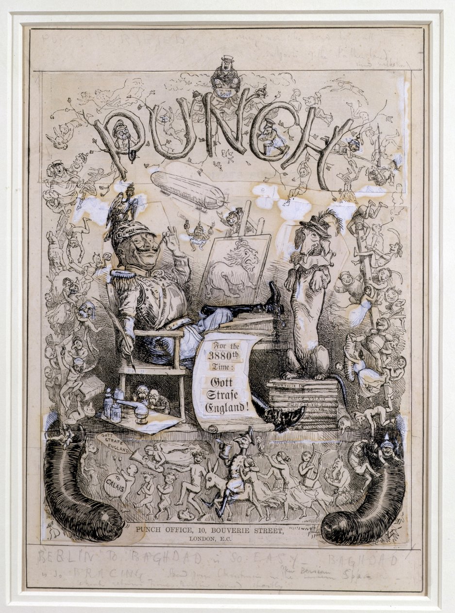 &39;In the Soup&39;, ilustração para capa da revista Punch de Frederick Henry Townsend