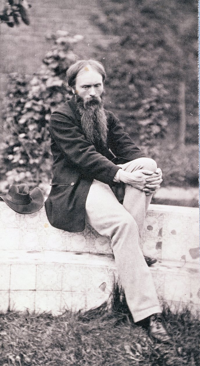 Retrato de Sir Edward Burne-Jones (1833-98) (foto sépia) de Frederick Hollyer