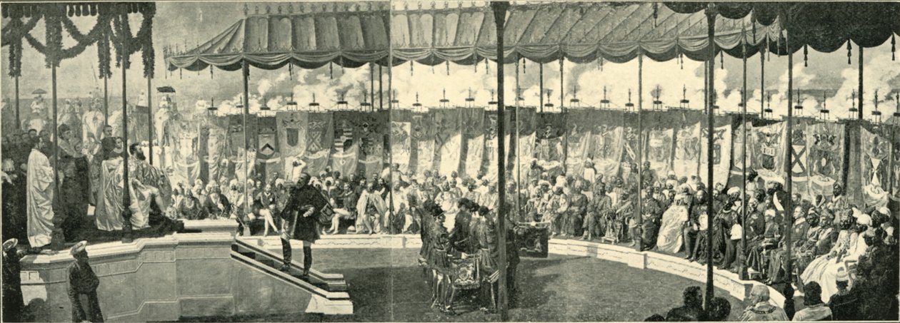 A Assembléia Imperial em Delhi, 1877, 1901. de Frederick Hollyer