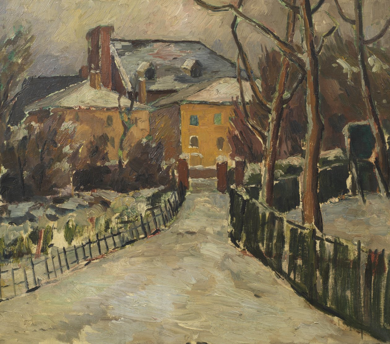 Paisagem sob a neve, c.1920 (óleo sobre tela) de Frederick James Porter