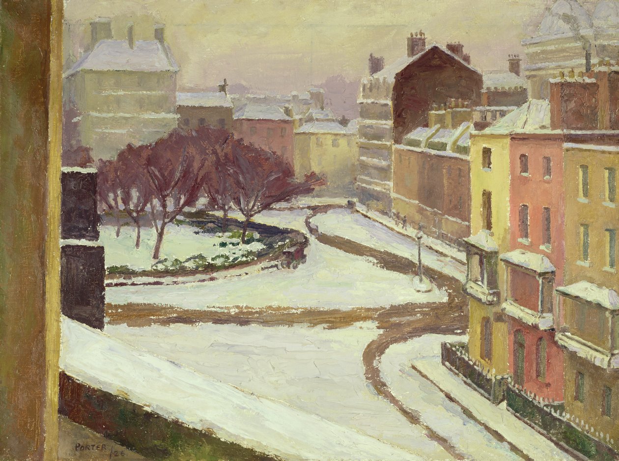 Neve em Hanover Square, Londres de Frederick James Porter
