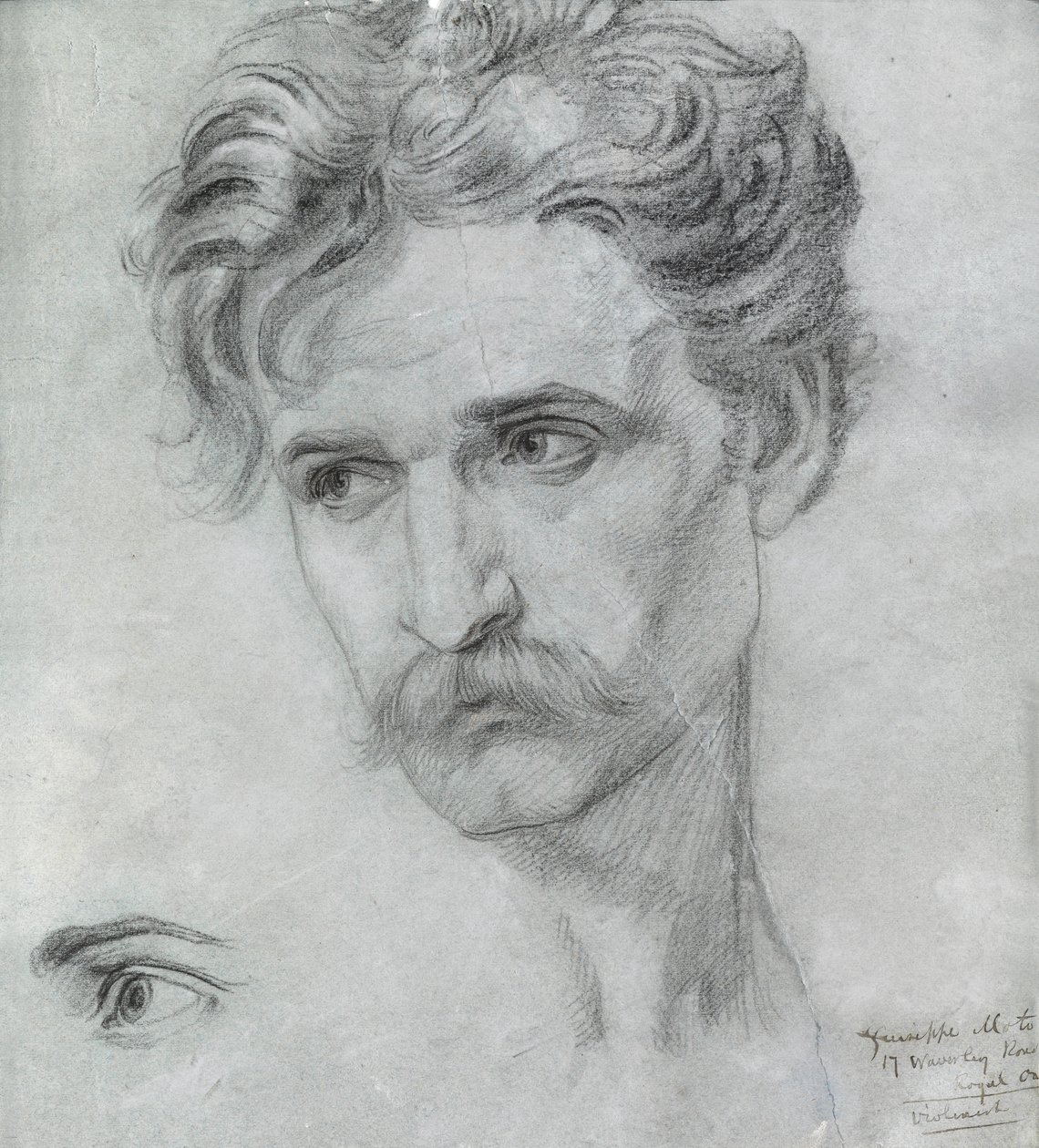 Estudo de Giuseppe Moto (giz no papel) de Frederick James Sheilds