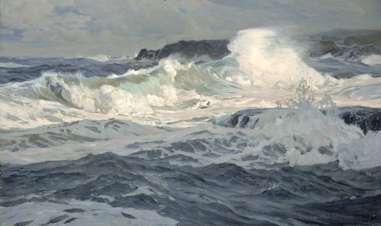Southwesterly Gale, St. Ives, 1907. de Frederick Judd Waugh
