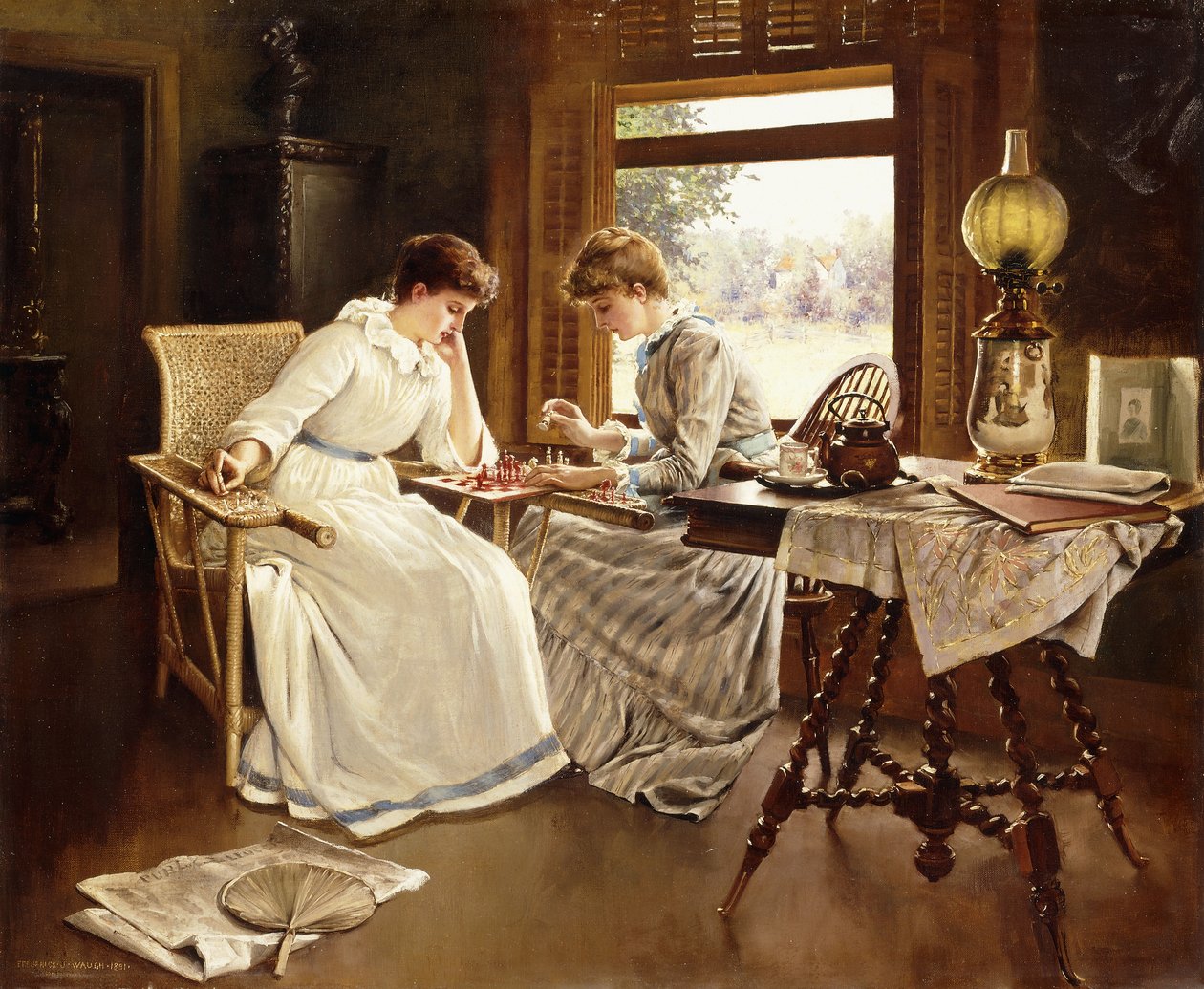Os jogadores de xadrez de Frederick Judd Waugh