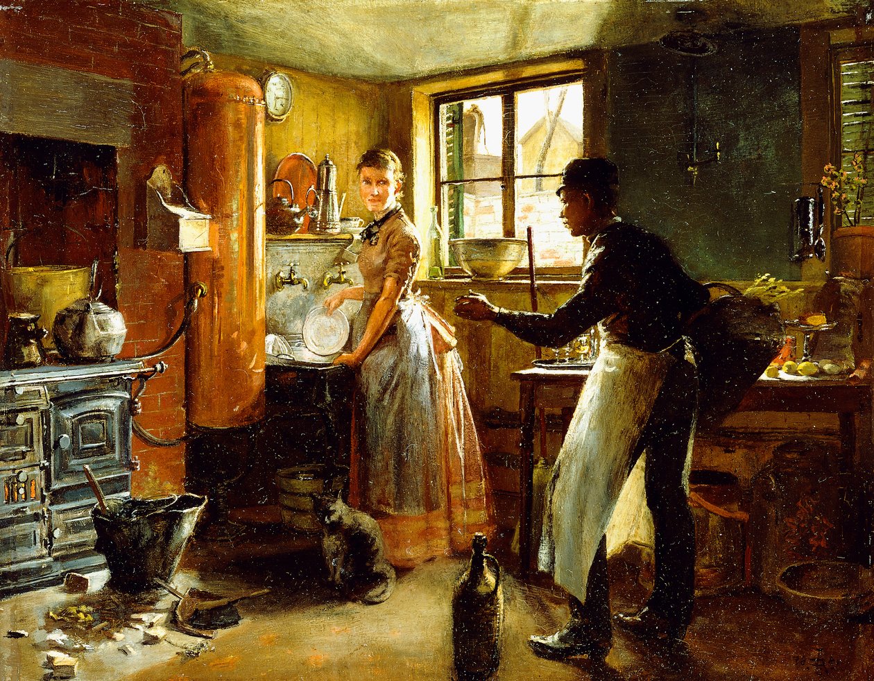 Abaixo das escadas, 1885 de Frederick Juengling