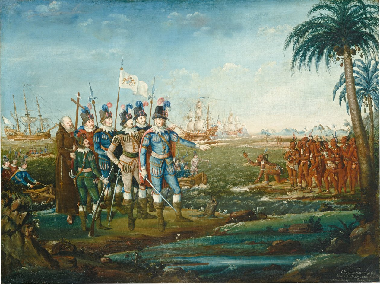 Primeiro desembarque de Cristóvão Colombo de Frederick Kemmelmeyer