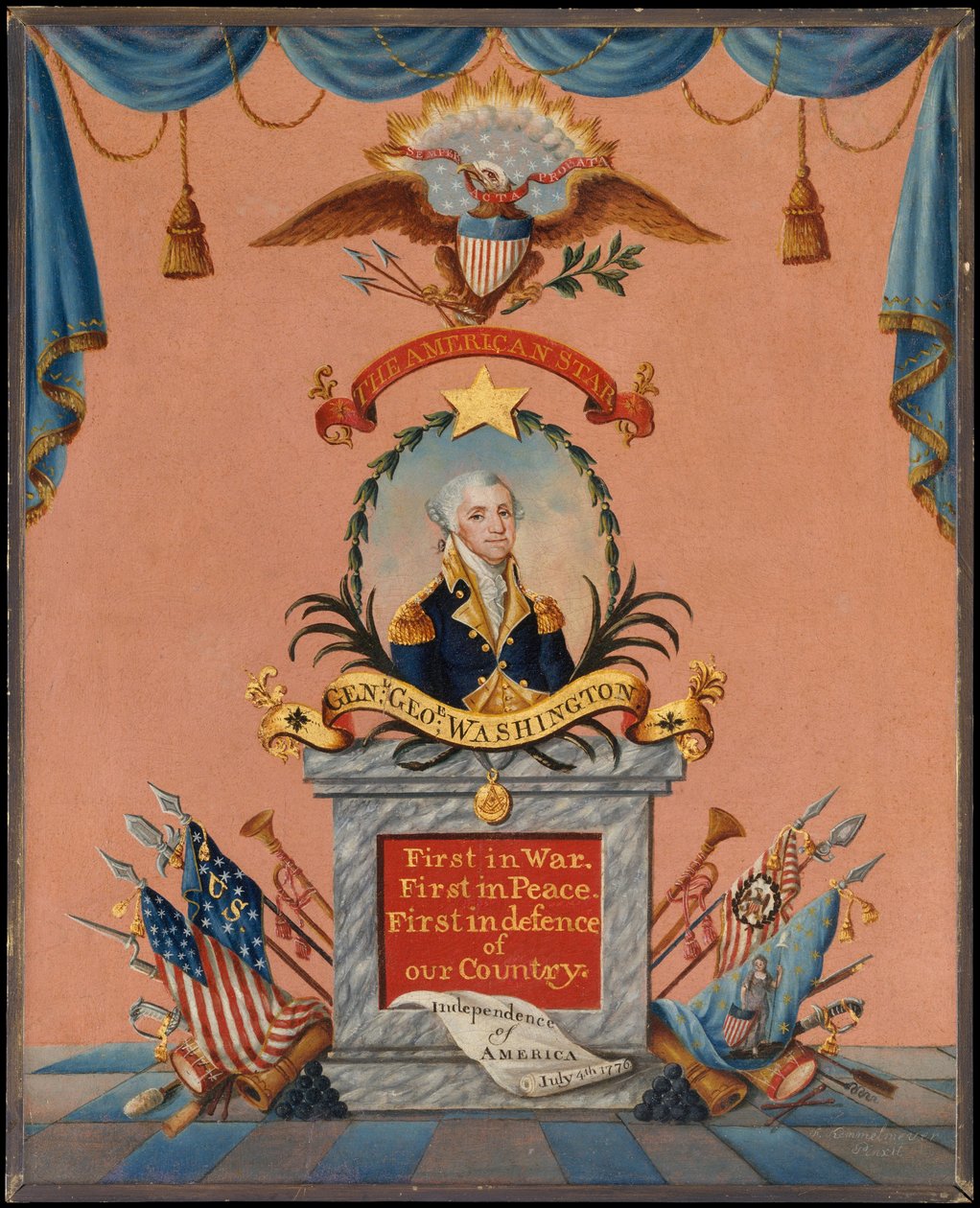 A estrela americana George Washington, ca. 1803 de Frederick Kemmelmeyer