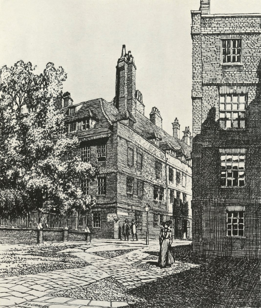 Cliffords Inn na cidade de Londres, 1903, 1934. de Frederick Landseer Maur Griggs